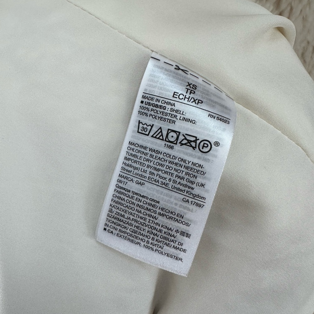 GAP Sherpa Teddy Long Zip Cream Coat - Picture 5 of 5